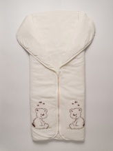 Конверт-одеяло на молнии с вышивкой Экрю 82*92 53-150