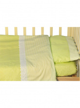 Комплект постельного белья детский Комбинированный с шитьем Салатовый